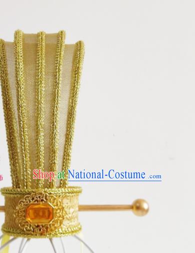 Handmade Chinese Qin Dynasty Prince Golden Hair Crown Ancient Childe Hairpin Headwear Drama Traditional Hanfu Headpieces