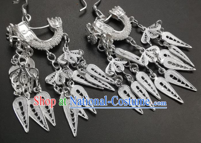 Handmade China Wedding Golden Dragon Boat Earrings Classical Gilding Ear Accessories Ming Dynasty Silver Ear Jewelry