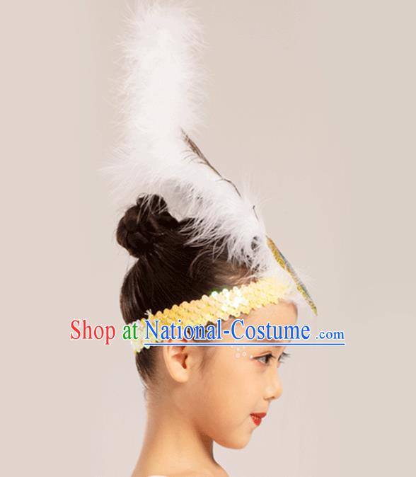 Professional China Girl Peacock Dance Hair Crown Dai Nationality Dance Hair Accessories Yunnan Ethnic Dance Feather Headdress