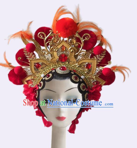 China Opera Performance Headdress Classical Dance Hair Crown Drama Dance Hair Accessories