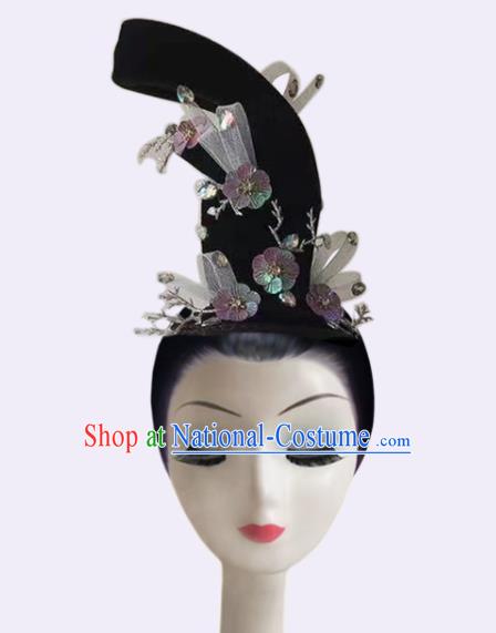 Handmade Chinese Classical Dance Hair Accessories Flying Apsaras Dance Headpieces Beauty Dance Wigs Chignon