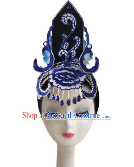 Handmade Chinese Classical Dance Wigs Chignon Umbrella Dance Hair Accessories Stage Performance Hairpieces