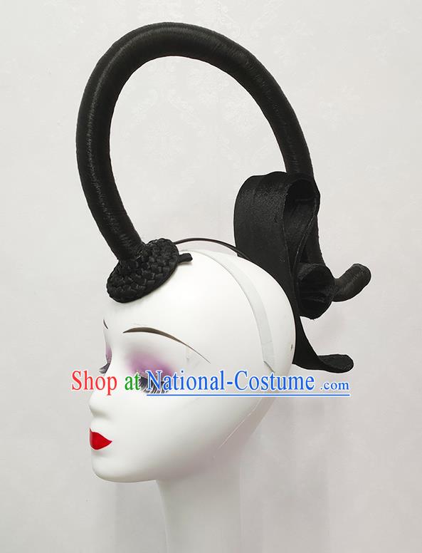 Chinese Classical Dance Wigs Chignon Stage Performance Hair Accessories Lantern Dance Hairpieces