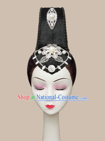 Chinese Female Solo Dance Hairpieces Classical Dance Wigs Chignon Stage Performance Hair Accessories