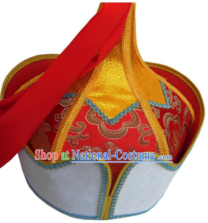 Chinese Mongol Nationality Female Tassel Hat Ethnic Dance Performance Headdress Mongolian Minority Headwear