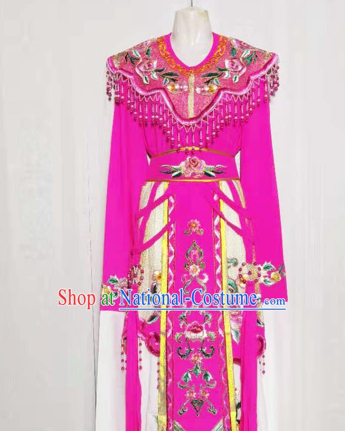 China Beijing Opera Hua Tan Garments Ancient Fairy Princess Clothing Peking Opera Diva Rosy Dress Uniforms