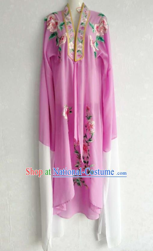 China Beijing Opera Actress Violet Dress Shaoxing Opera Hua Tan Cape Ancient Fairy Clothing Peking Opera Diva Costume