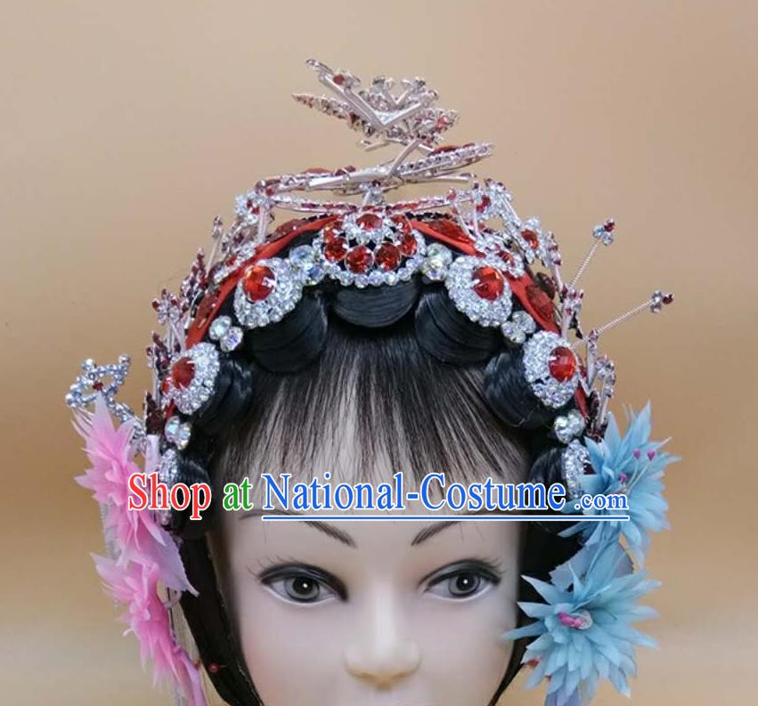 Chinese Ancient Servant Girl Headdress Peking Opera Xiaodan Headpieces Beijing Opera Maid Lady Hairpins