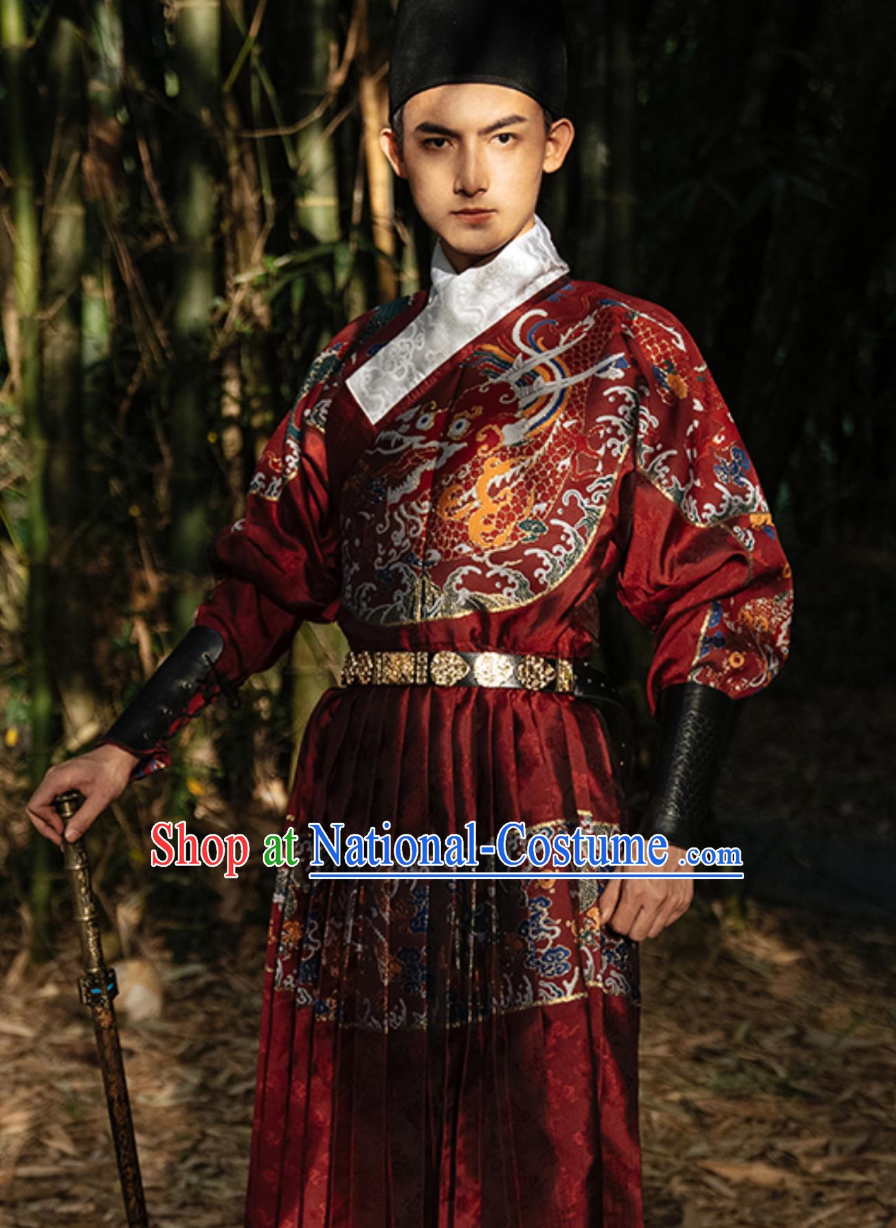 Top Chinese Ming Dynasty Imperial Bodyguard Embroidered Garment Fly Fish Fei Yu Cloths for Men