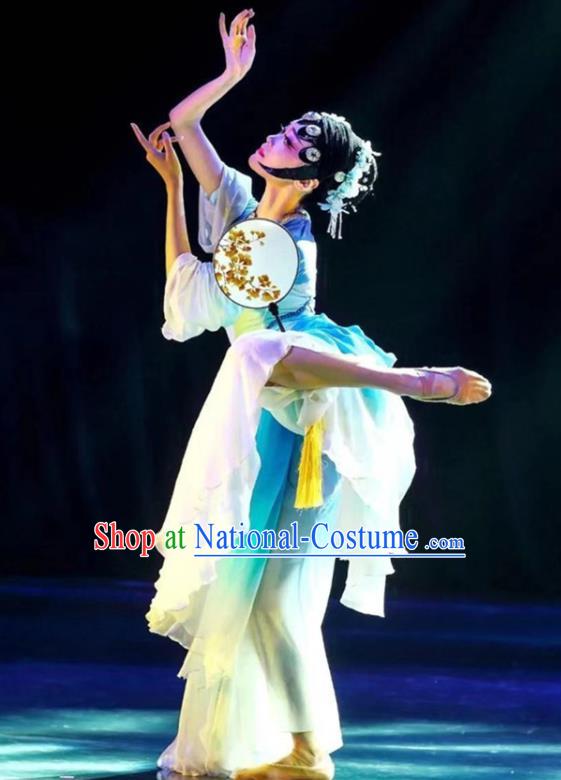 Chinese Woman Solo Dance Uniforms Classical Dance Costumes Palace Fan Dance Dress Jin Se Dance Clothing