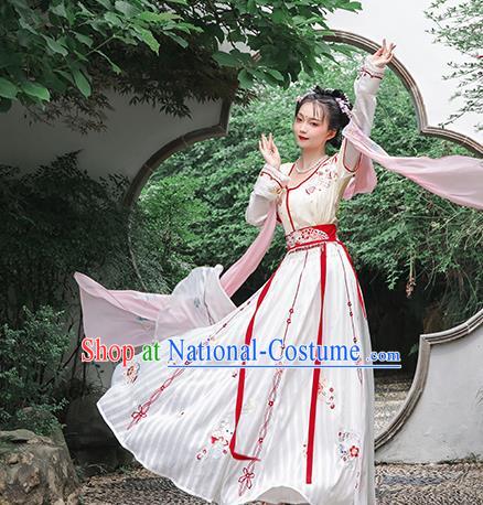 China Ancient Palace Beauty Garment Costumes Tang Dynasty Royal Princess Historical Clothing Traditional Hanfu Dresses for Women