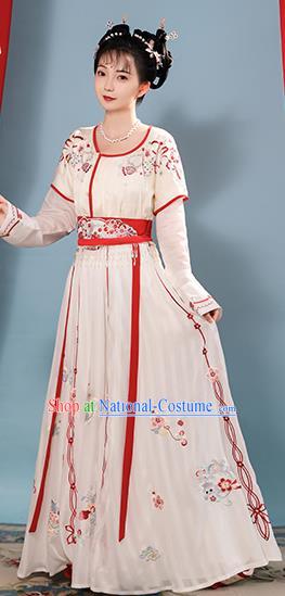 China Ancient Palace Beauty Garment Costumes Tang Dynasty Royal Princess Historical Clothing Traditional Hanfu Dresses for Women