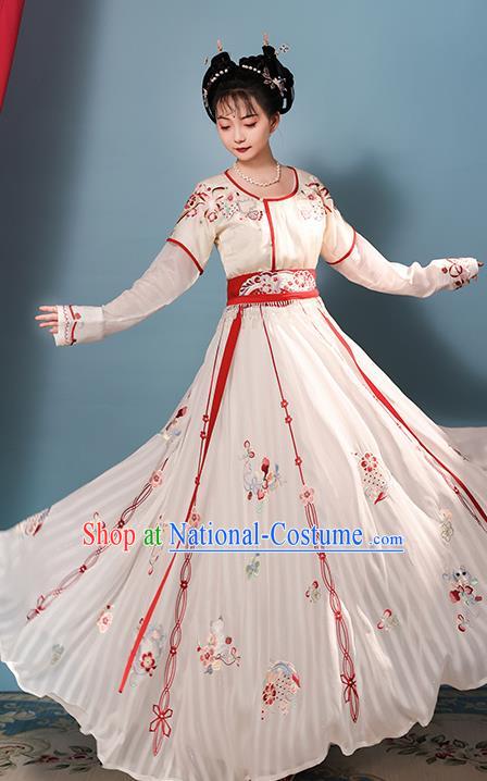 China Ancient Palace Beauty Garment Costumes Tang Dynasty Royal Princess Historical Clothing Traditional Hanfu Dresses for Women