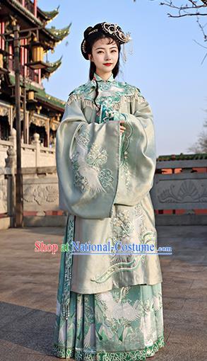 China Traditional Noble Lady Hanfu Dresses Ancient Young Beauty Garment Costumes Ming Dynasty Patrician Female Historical Clothing Complete Set