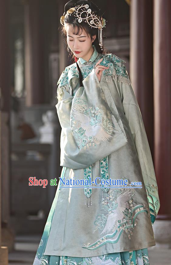 China Traditional Noble Lady Hanfu Dresses Ancient Young Beauty Garment Costumes Ming Dynasty Patrician Female Historical Clothing Complete Set