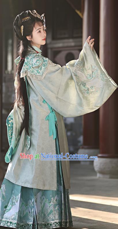 China Traditional Noble Lady Hanfu Dresses Ancient Young Beauty Garment Costumes Ming Dynasty Patrician Female Historical Clothing Complete Set