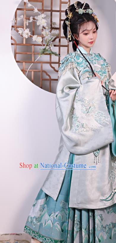 China Traditional Noble Lady Hanfu Dresses Ancient Young Beauty Garment Costumes Ming Dynasty Patrician Female Historical Clothing Complete Set