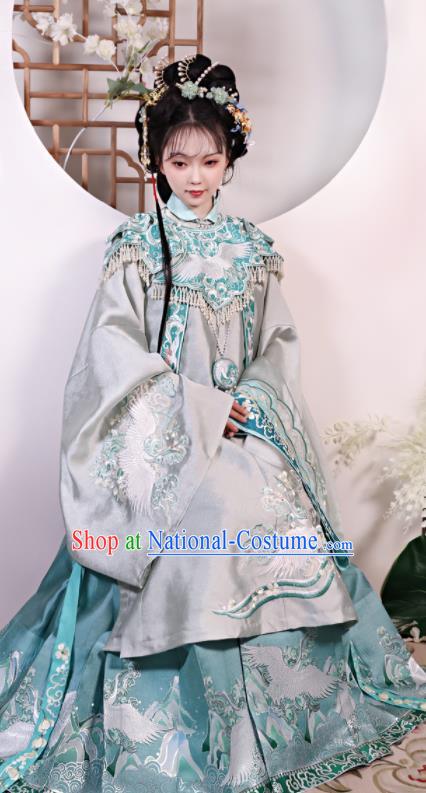 China Traditional Noble Lady Hanfu Dresses Ancient Young Beauty Garment Costumes Ming Dynasty Patrician Female Historical Clothing Complete Set