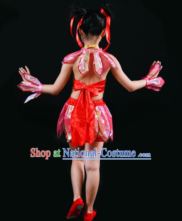 China Lotus Dance Outfits Children Classical Dance Costumes Stage Performance Dancewear Ne Zha Dance Clothing