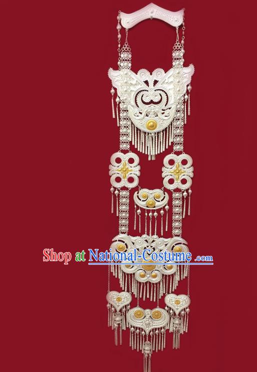 Chinese Minority Folk Dance Necklet Liangshan Ethnic Jewelry Accessories Yi Nationality Festival Necklace