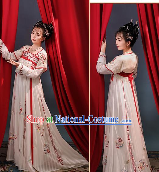 China Tang Dynasty Palace Beauty Historical Clothing Traditional Court Hanfu Dress Ancient Princess Garment Costumes