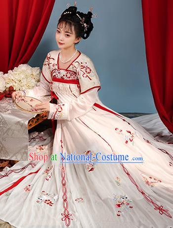 China Tang Dynasty Palace Beauty Historical Clothing Traditional Court Hanfu Dress Ancient Princess Garment Costumes