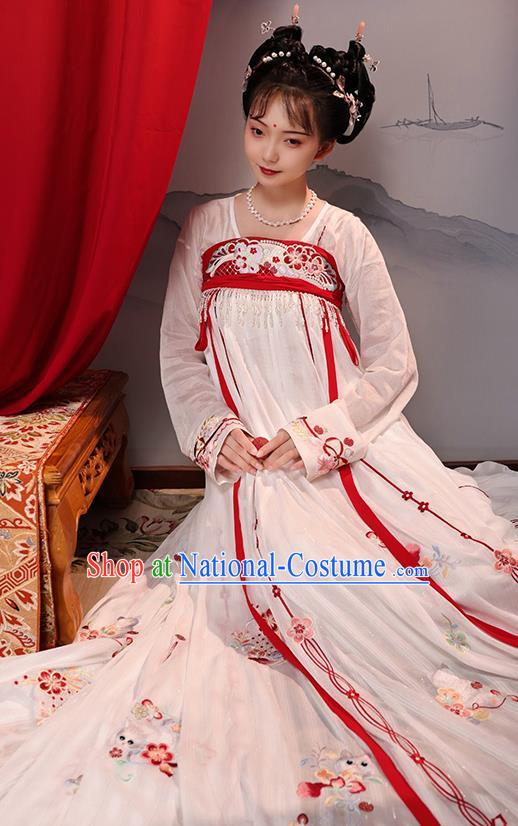 China Tang Dynasty Palace Beauty Historical Clothing Traditional Court Hanfu Dress Ancient Princess Garment Costumes