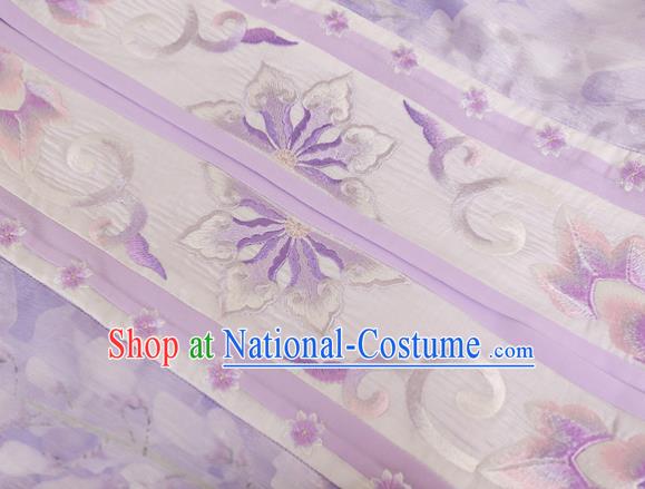 China Ancient Patrician Lady Garment Costumes Ming Dynasty Young Beauty Historical Clothing Traditional Purple Hanfu Dress Complete Set