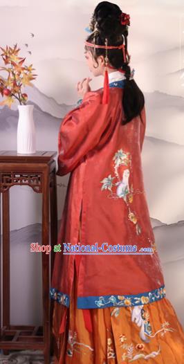 China Ming Dynasty Young Mistress Historical Clothing Traditional Hanfu Dresses Ancient Noble Woman Garment Costumes