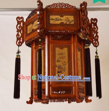 China Classical Trotting Horse Lamp Traditional Festival Palace Lanterns Handmade Wood Carving Lantern