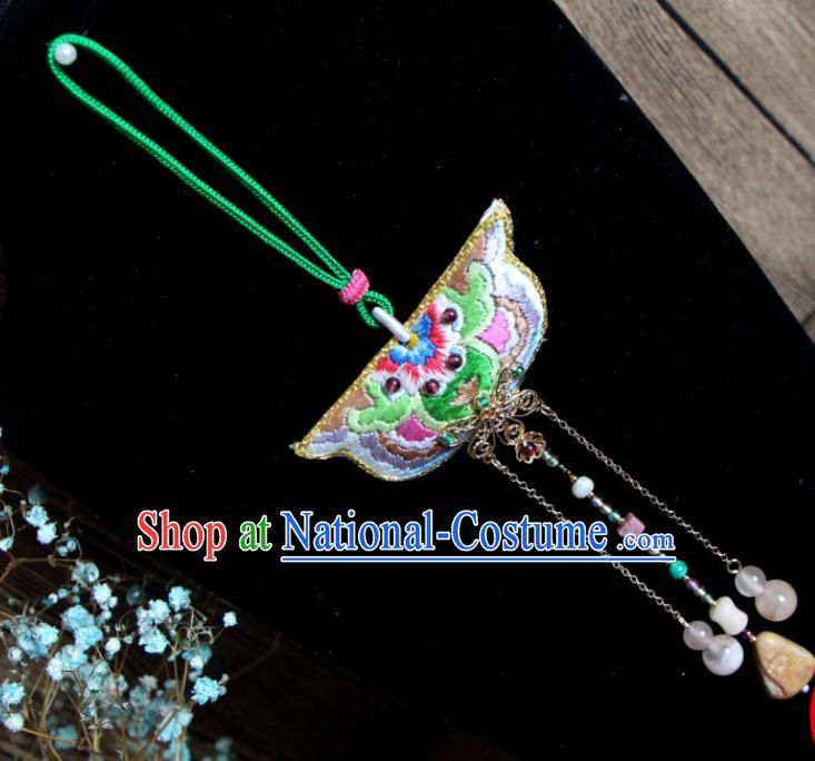 Handmade China Suzhou Embroidered Belt Pendant Classical Cheongsam Tassel Waist Accessories