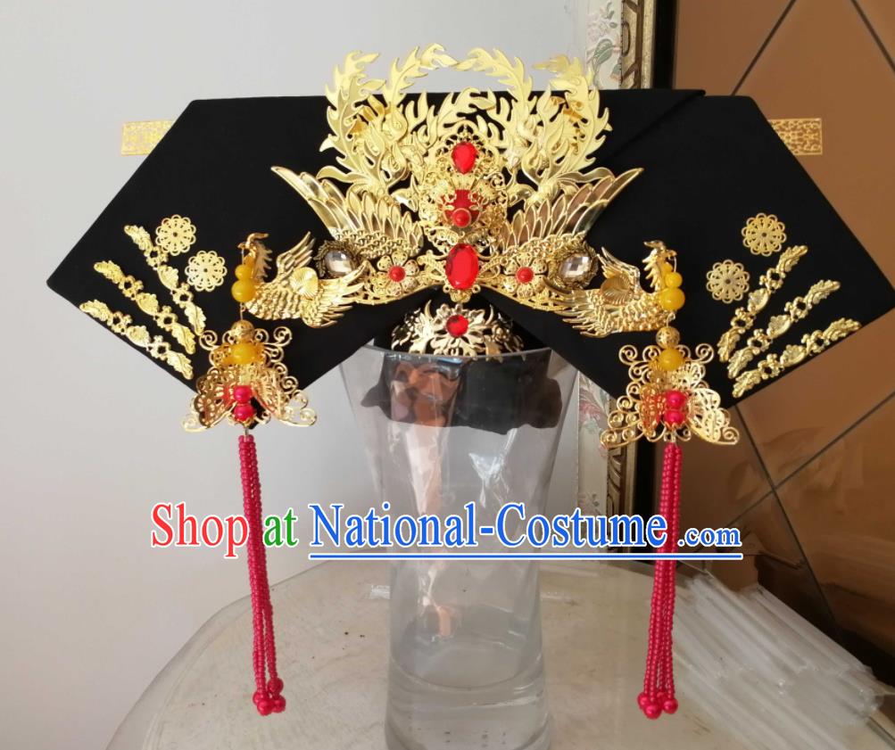 China Handmade Qing Dynasty Court Woman Hair Crown Traditional Empresses in the Palace Headwear Ancient Imperial Consort Zhen Huan Great Wing Hat