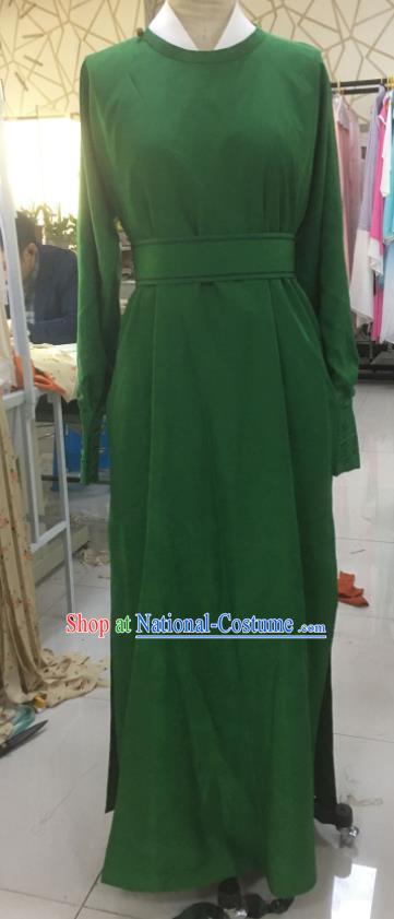 China Peking Opera Scholar Green Robe Costume Beijing Opera Xiaosheng Clothing Traditional Yue Opera Young Male Garment