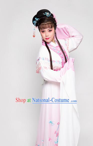 Chinese Yue Opera Actress Performance Clothing Ancient  Noble Lady Pink Dress Beijing Opera Hua Tan Garment Costume