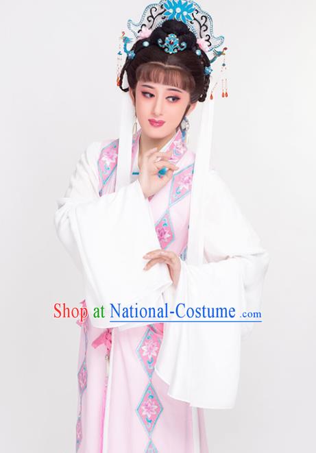 Chinese Yue Opera Diva Clothing Ancient Taoist Nun Pink Dress Beijing Opera Hua Tan Garment Costumes