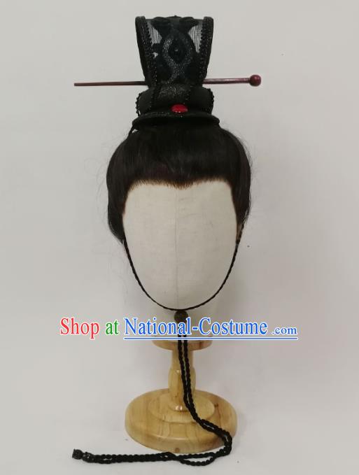 Chinese Yue Opera Official Headdress Opera Qin Dynasty Hairdo Crown Traditional Beijing Opera Scholar Hair Accessories