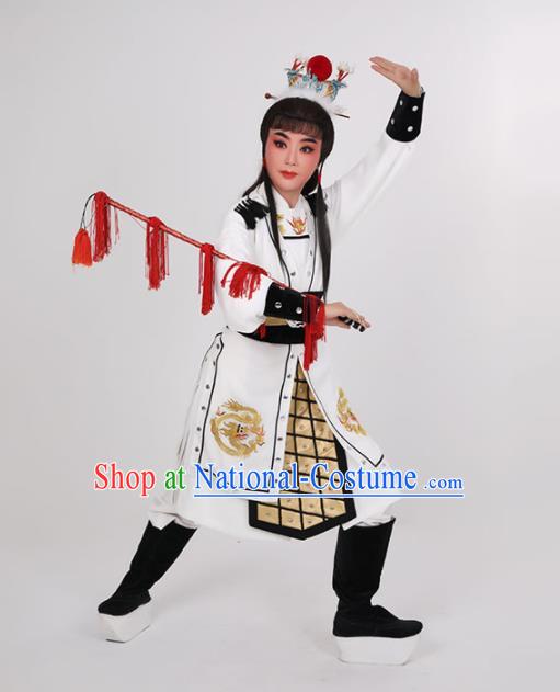 Chinese Beijing Opera Takefu Uniforms Yue Opera Young General Lu Wenlong Clothing Opera Warrior Armor Costume