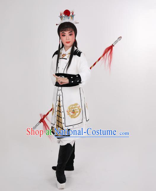 Chinese Beijing Opera Takefu Uniforms Yue Opera Young General Lu Wenlong Clothing Opera Warrior Armor Costume