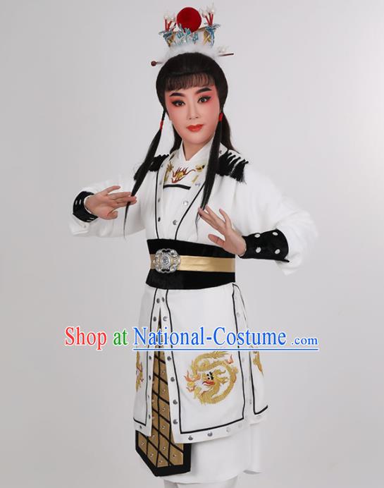 Chinese Beijing Opera Takefu Uniforms Yue Opera Young General Lu Wenlong Clothing Opera Warrior Armor Costume