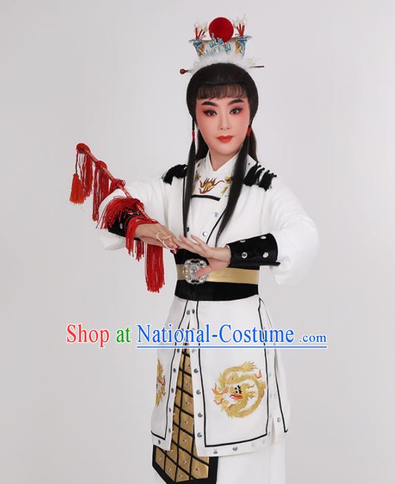 Chinese Beijing Opera Takefu Uniforms Yue Opera Young General Lu Wenlong Clothing Opera Warrior Armor Costume