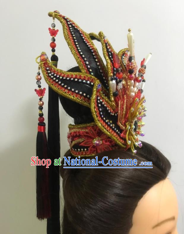 China Beijing Opera Xiaosheng Hair Crown Fujian Gezi Opera Prince Headwear Traditional Peking Opera Niche Headpiece