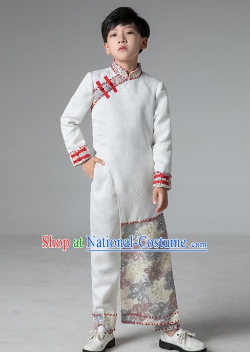 Chinese Children Catwalks Uniforms Traditional Stage Performance Tuxedo Costume National Boys Clothing