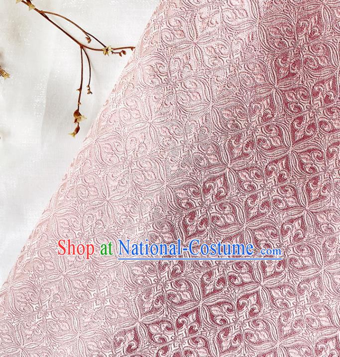 China Classical Pattern Satin Tapestry Traditional Silk Fabric Hanfu Dress Jacquard Pink Brocade Tang Suit Damask