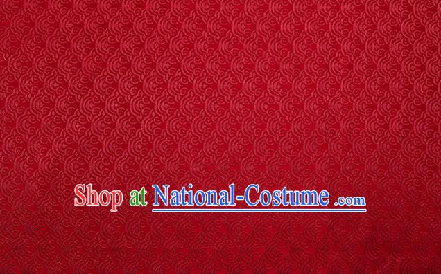 China Classical Propitious Cloud Pattern Tapestry Traditional Hanfu Dress Silk Fabric Red Brocade Tang Suit Damask