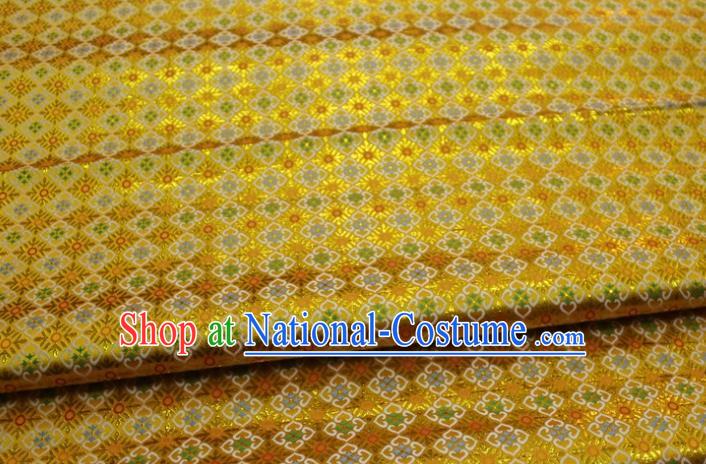 China Jacquard Brocade Mongolian Robe Satin Damask Classical Pattern Golden Tapestry Material Traditional Silk Fabric