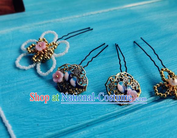 Chinese Qing Dynasty Court Lady Hair Stick Ancient Princess Hairpins Traditional Hair Accessories