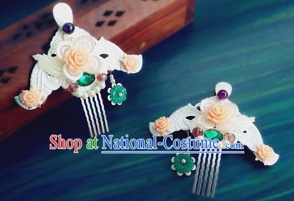 Chinese Song Dynasty Princess Hairpin Traditional Hanfu Hair Accessories Ancient Imperial Consort Hair Comb