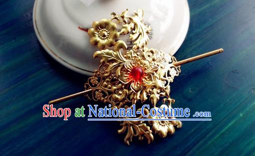 China Ancient Princess Hair Crown and Hairpin Drama Legend of Miyue Wei Yan Headpiece Traditional Warring States Period Palace Woman Hair Accessories