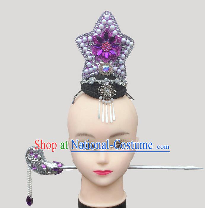 Chinese Traditional Korean Nationality Dance Headdress Stage Performance Hair Accessories Ethnic Folk Dance Hairpins