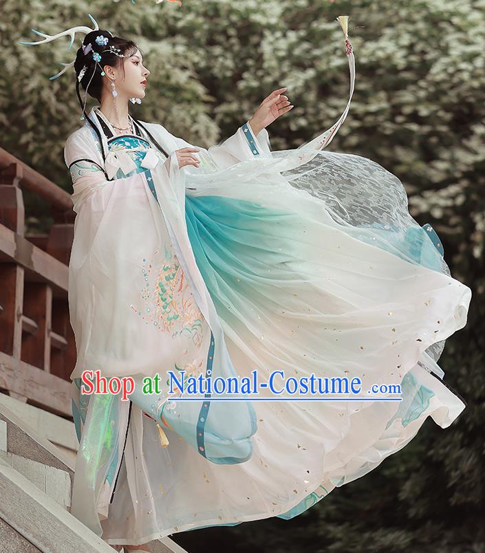 China Traditional Tang Dynasty Palace Princess Historical Garment Costumes Ancient Court Beauty Hanfu Dress Clothing